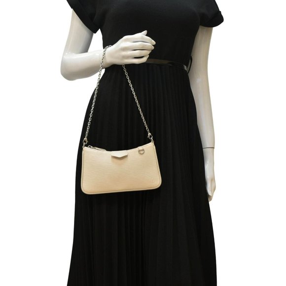 LOUIS VUITTON Easy Pouch On Strap Epi Leather Shoulder Bag Cream - Picture 2 of 11